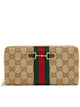 Gucci Brown Leather Wwl Continental Wallet
