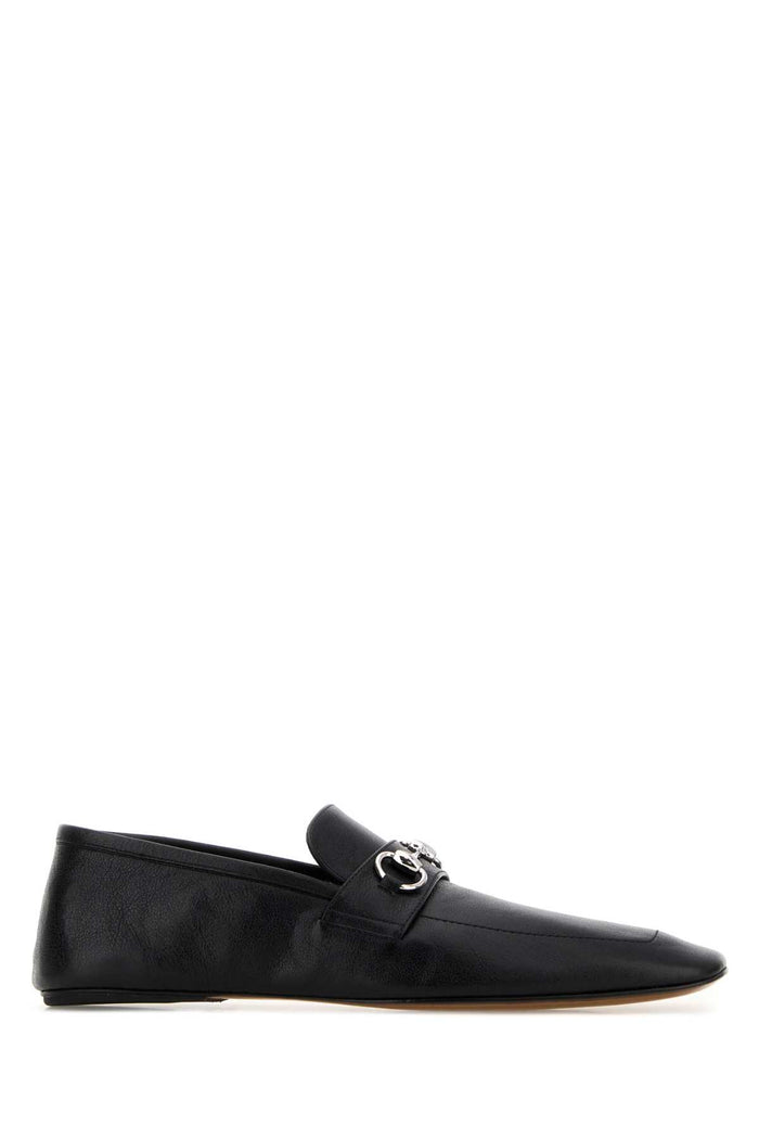 Gucci Black Leather Loafers