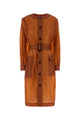 Saint Laurent Orange Nylon Trench Coat