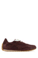 Bottega Veneta Burgundy Suede And Fabric Orbit Sneakers