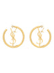 Saint Laurent Patine Hoop Cassandre Earrings