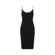 Saint Laurent Black Open-Back Cassandre Knit Dress