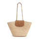 Saint Laurent Maple Sugar Brick Raffia Manon Bag