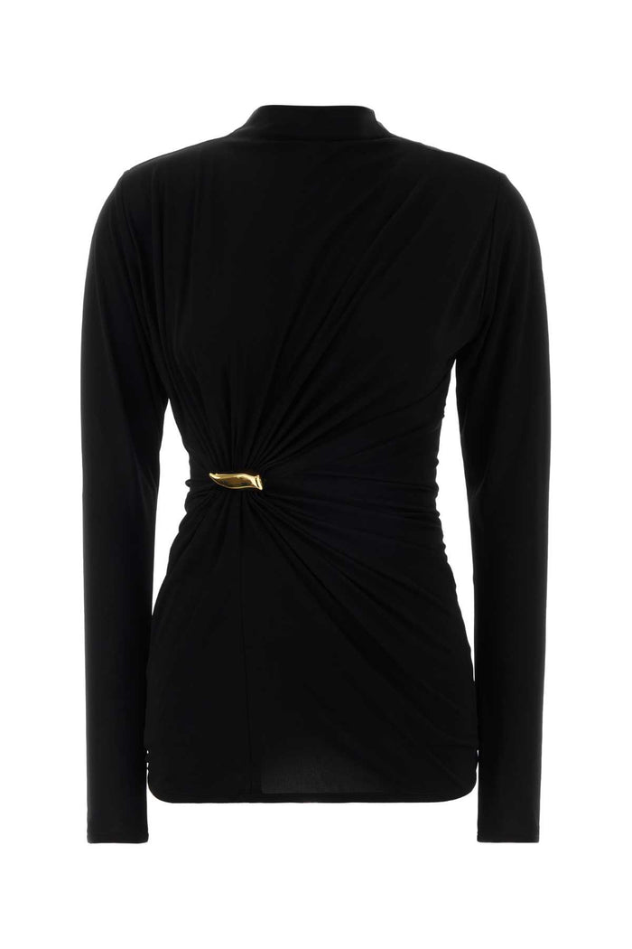 Bottega Veneta Black Crepe Top