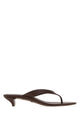 Gucci Chocolate Rubber Vittoria Thong Mules