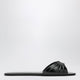Saint Laurent Babylone Flat Sandals In Smooth Black Leather