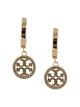Tory Burch Gold Tone Crystal Embellished Earrings