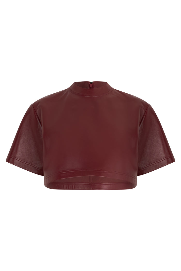 Balenciaga Short Top In Leather