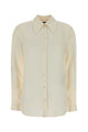 Gucci White Silk Chain Gg Print Shirt