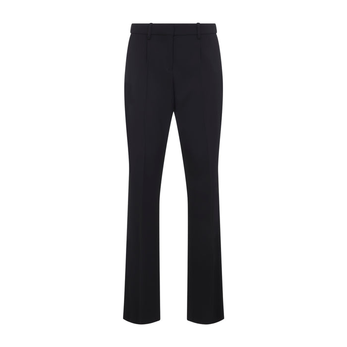 Balenciaga Slim Tailored Trousers In Stretch Wool Twill, Black