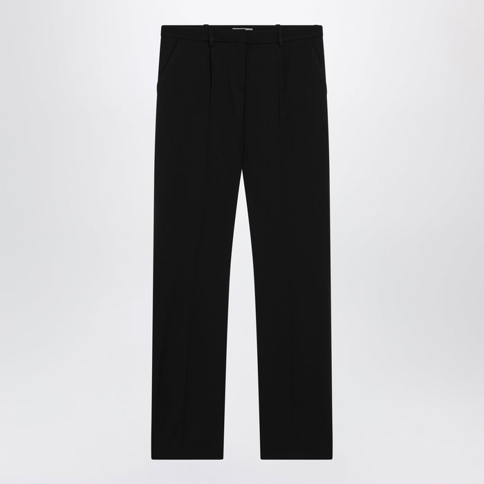 Balenciaga Slim Tailored Trousers In Stretch Wool Twill, Black