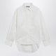 Balenciaga Cocoon Shirt In Cotton And Silk Poplin, White