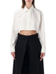 Balenciaga Balenciaga Cropped Organza And Silk Shirt