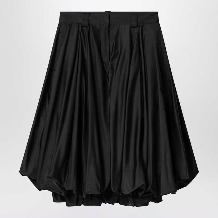 Balenciaga Black Balloon Skirt In Silk Blend