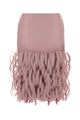 Balenciaga Dusty Pink Fluffy Feather Pencil Skirt