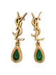 Saint Laurent Cassandre Cabochon Drop Earrings