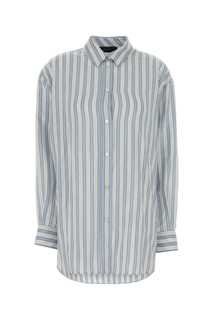 Gucci Embroidered Silk Oversize Shirt