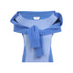 Alexander Mcqueen Azzurre Blue Wrap Jumper