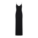 Saint Laurent Chain-Link-Strap Open-Back Maxi Dress