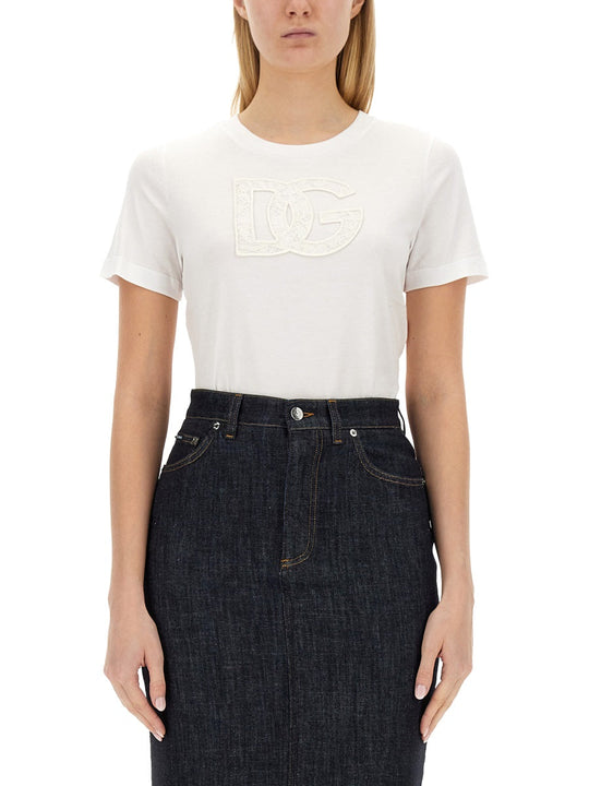 Dolce & Gabbana T-Shirt With Logo Patch