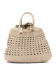 Dragon Difussion  Beige Buffalo Calf Leather Handbag