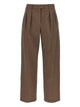 The Row  Taupe Cotton Trousers
