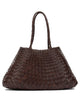 Dragon Difussion  Brown Buffalo Calf Leather Handbag