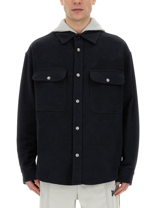 Palm Angels Shirt-Jacket With Monogram