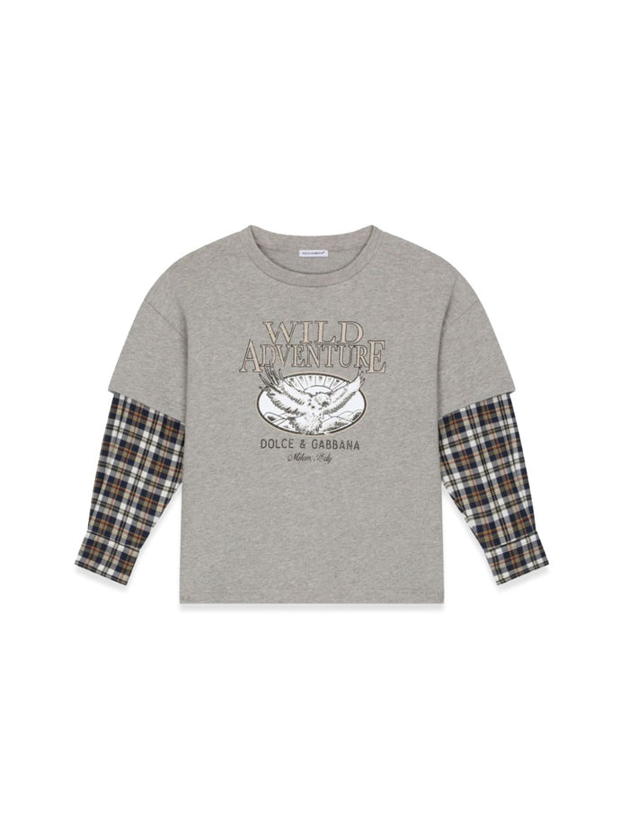 Dolce & Gabbana T-Shirt Prairie Sleeves Checks