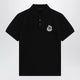 Moncler Black Cotton Piqué Polo Shirt With Logo