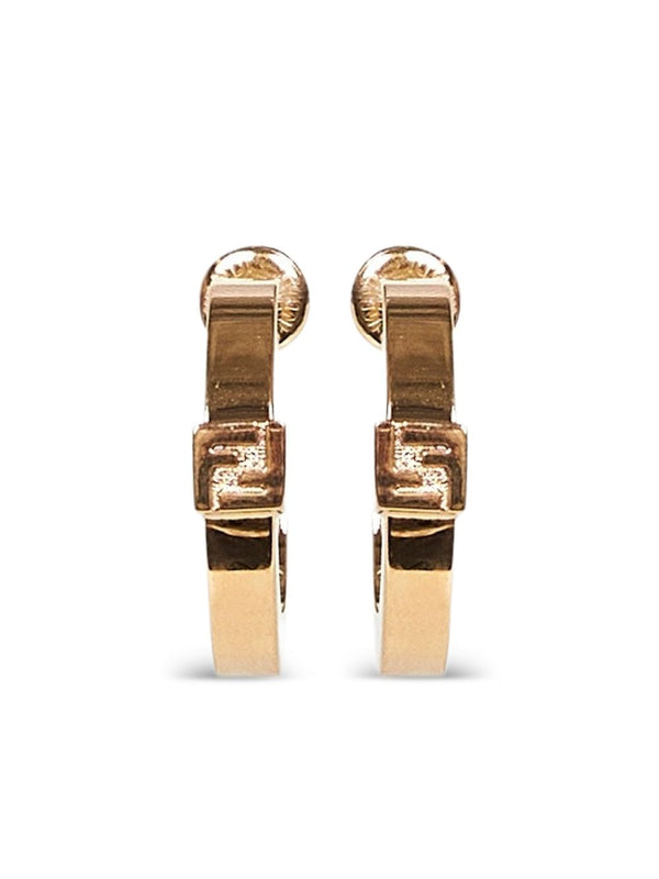 Fendi Metal Logo Pin Earrings