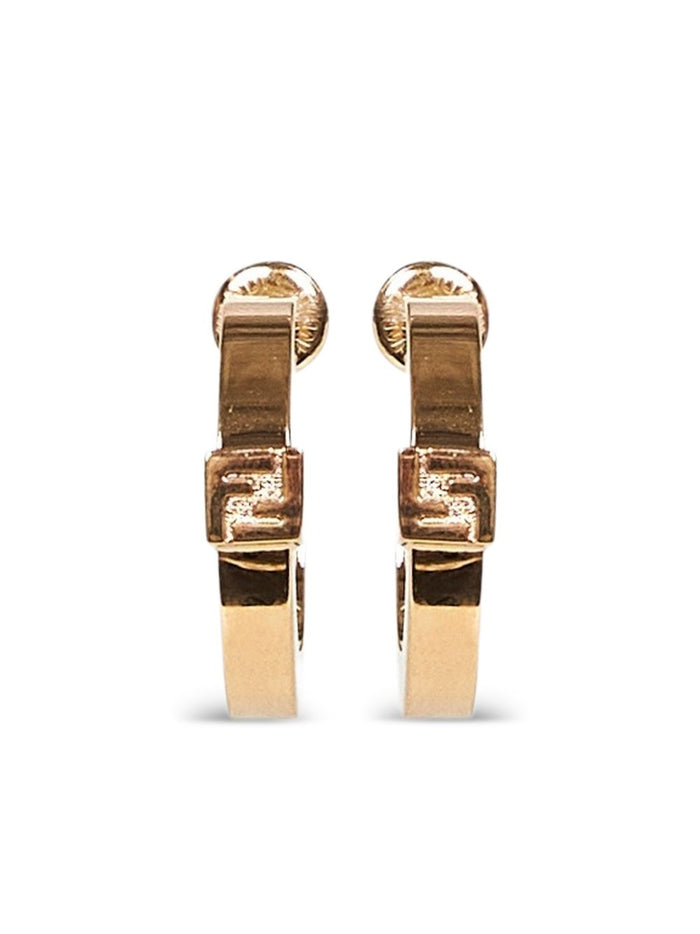 Fendi Metal Logo Pin Earrings