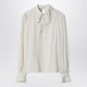 Valentino Vanilla-Colored Silk Blouse With Flower
