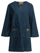 Valentino Abito In Denim Chambray