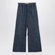 Valentino Wide Leg Blue Cotton Jeans