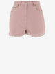 Valentino Old Rose Cotton Denim Shorts