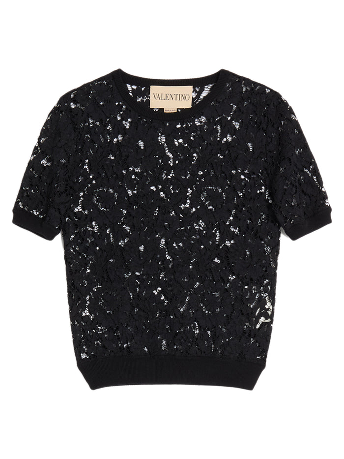Valentino Garavani Lace And Cotton Sweater