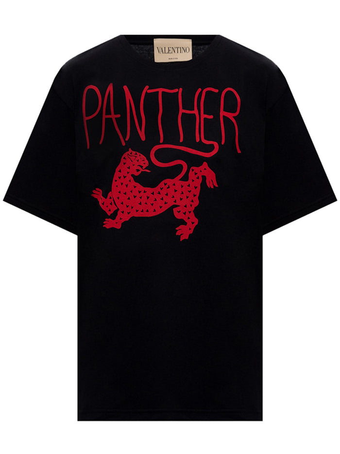 Valentino Black Cotton T-Shirt