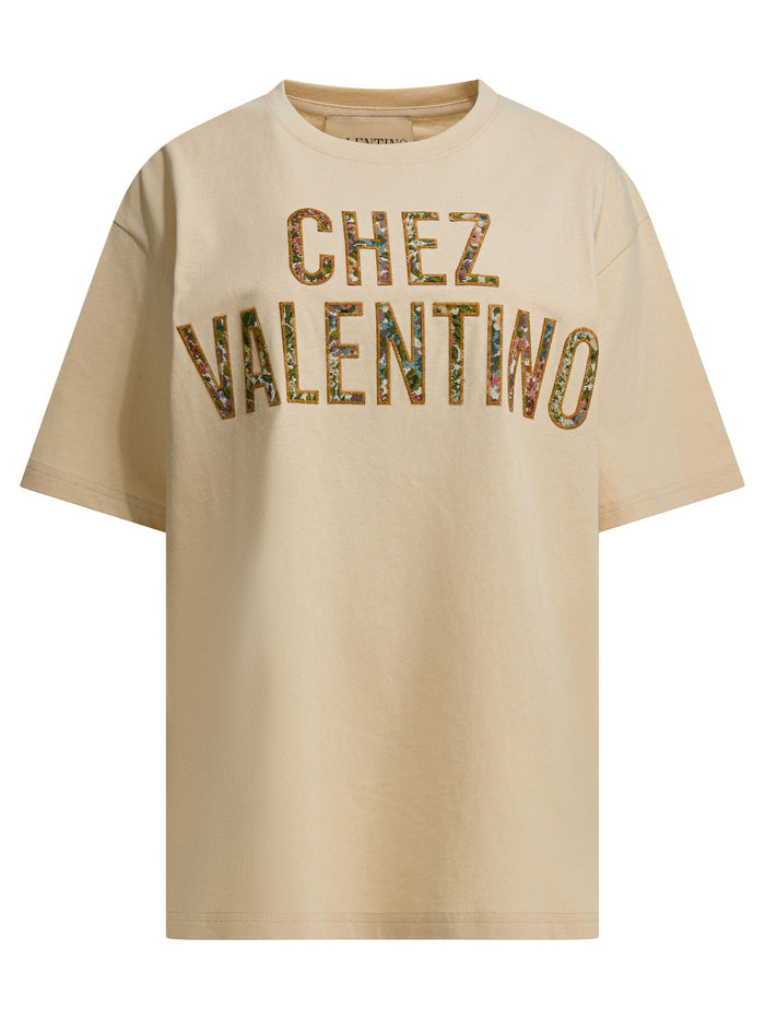 Valentino Beige Cotton T-Shirt