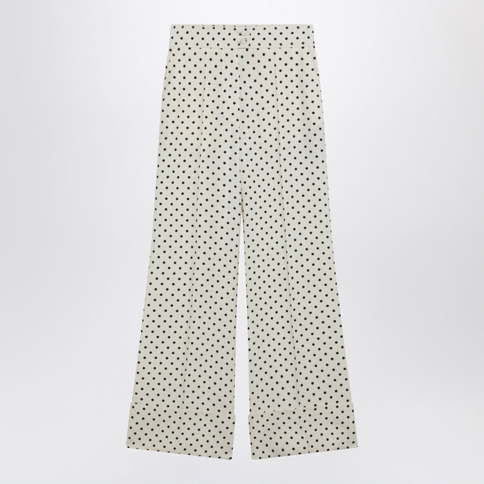 Valentino Ivory Supergran Trousers With Plusdepois Print