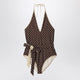Valentino Garavani Brown Swimsuit With Plusdepois Motif
