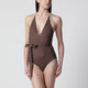Valentino Brown Swimsuit With Plusdepois Motif