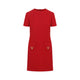 Valentino Red Wool Silk Mini Dress