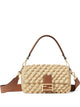 Fendi Medium Baguette Hazelnut-Stitch Raffia Shoulder Bag