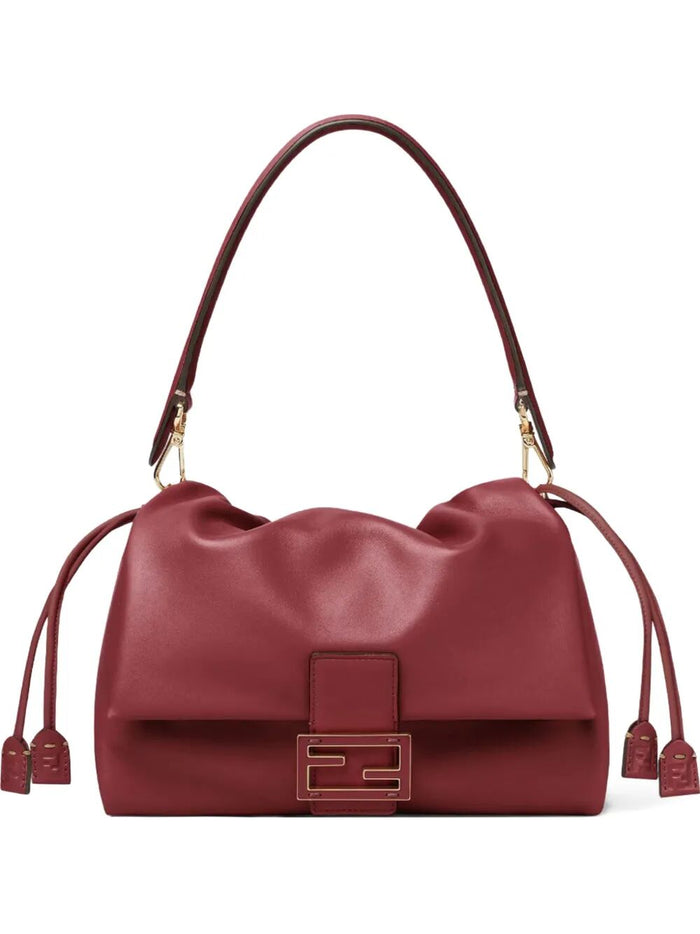 Fendi Mamma Bag Burgundy With Gold Details
