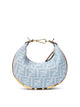 Fendi Graphy Mini Bag In Light Blue Ff Denim