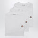Moncler Set Of Three Cotton T-Shirts With Logo Patch