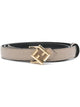 Fendi Rever Thin Black Taupe Heb Gor Belt
