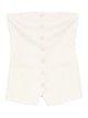 Patrizia Pepe Crepe Bustier With Buttons