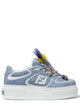Fendi Fendi Match In Denim-Effect Suede